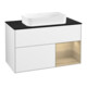 V&B Finion Meuble sous-lavabo 100x60,3 cm, éclairage mural, blanc brillant laqué, droite-1