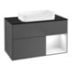 V&B Finion Meuble sous lavabo 100x60,3 cm, éclairage mural, laqué blanc, anthracite m-1