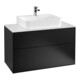 V&B Finion Meuble sous-lavabo 100x60,3x50,1 cm, blanc mat, bleu mat Lac, éclairage mural-1