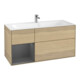 V&B Finion Meuble sous lavabo 119,6x59,1 cm, étagère gauche anthracite m, Oa ven-1
