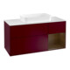 V&B Finion Meuble sous lavabo 120 cm, blanc brillant, rangement droit, poignée métal-1