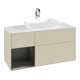 V&B Finion Meuble sous lavabo 120 cm, blanc mat, bleu gris mat laqué-1