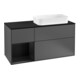 V&B Finion Meuble sous lavabo 120 cm, éclairage mural, anthracite-1