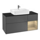 V&B Finion Meuble sous lavabo 120 cm, éclairage mural, anthracite-1