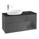 V&B Finion Meuble sous lavabo 120 cm, éclairage mural, anthracite m-1