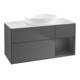 V&B Finion Meuble sous lavabo 120 cm, éclairage mural, anthracite mât, laqué mât-1