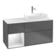 V&B Finion Meuble sous lavabo 120 cm, éclairage mural, blanc mat, laqué, anthracite mat-1