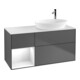 V&B Finion Meuble sous lavabo 120 cm, éclairage mural, laque anthracite mat-1