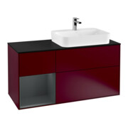 V&B Finion Meuble sous lavabo 120 cm, Pl b m, Éclairage mural, Rg gauche md bl. m Lac, Peo m-1