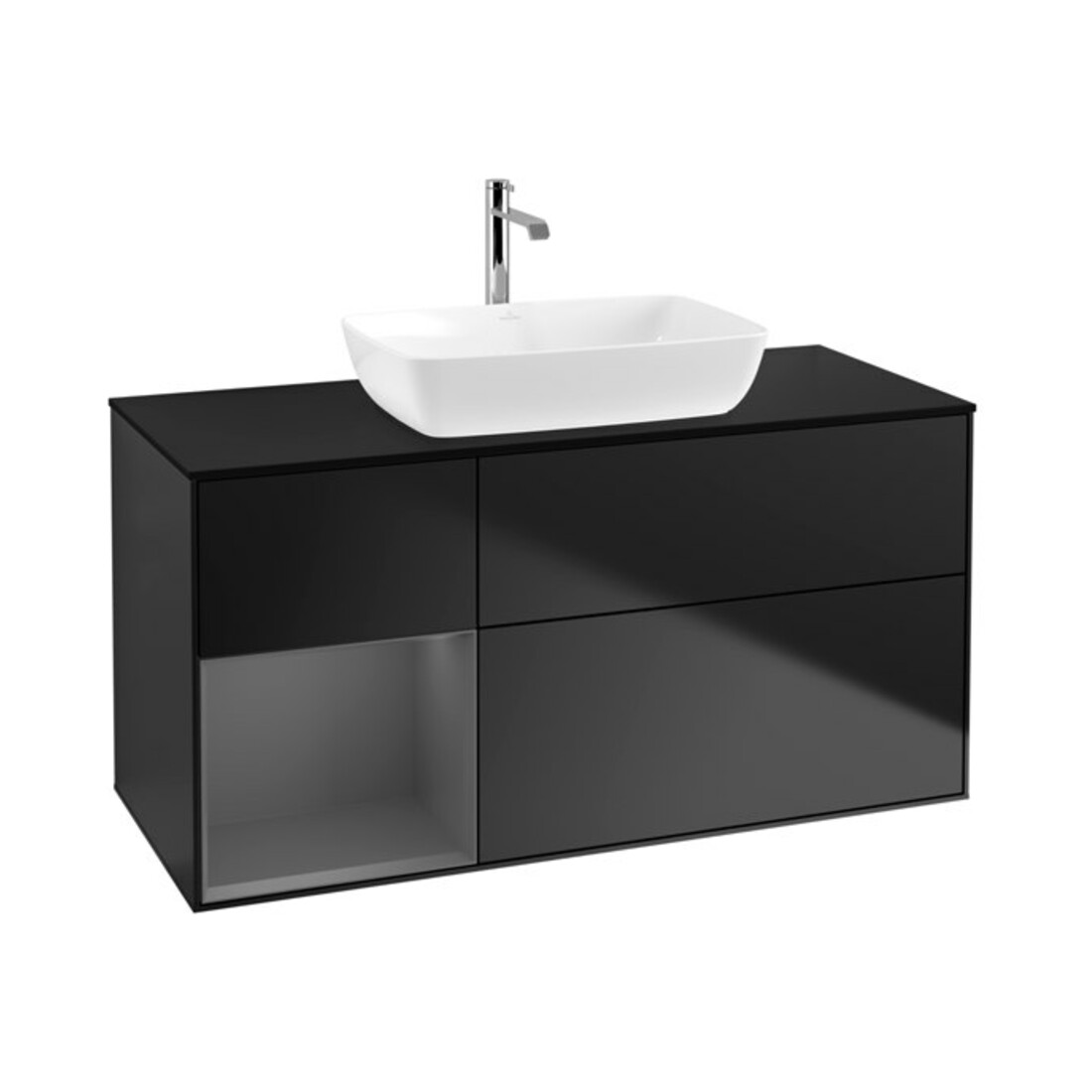 V&B Finion Meuble sous lavabo 120 cm, Pl b m, Rg A m Lac, bleu m Lac