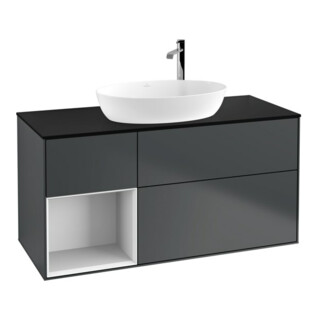 V&B Finion Meuble sous lavabo 120 cm, Pl b m, Rg g w Lac, md bl. m Lac