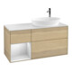 V&B Finion Meuble sous lavabo 120 cm, Pl blanc mat, Ray blanc mat, Oa ven-1
