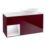V&B Finion Meuble sous lavabo 120 cm, pl blanc mat, rég blanc mat laqué, peo mat