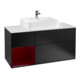 V&B Finion Meuble sous lavabo 120 cm, Pl blanc mat, Tiroir gauche, façade bleu mat Lac-1