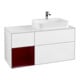 V&B Finion Meuble sous lavabo 120 cm, Pl blanc mat, Tiroir gauche Peo, laqué blanc brillant-1