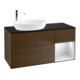 V&B Finion Meuble sous-lavabo 120 cm, Pl bleu mat, Ray blanc mat Lac, noyer ven-1