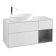 V&B Finion Meuble sous lavabo 120 cm, placage blanc mat, façade A mate laquée blanche-1