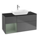 V&B Finion Meuble sous lavabo 120 cm, placage bois, chêne huilé avec laque, anthracite-1