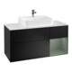V&B Finion Meuble sous lavabo 120 cm, placage bois, laque rouge et bleu-1