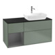 V&B Finion Meuble sous lavabo 120 cm, placage bois, laque rouge, huile laquée-1