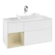 V&B Finion Meuble sous lavabo 120 cm, placage bois m, gris argent mat laqué, blanc mat laqué-4