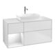 V&B Finion Meuble sous lavabo 120 cm, placage bois m, laque brillante blanc, blanc m laque-1