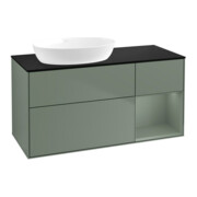 V&B Finion Meuble sous lavabo 120 cm, placage bois m. vernis, olivier m. vernis-1