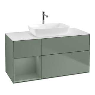 V&B Finion Meuble sous lavabo 120 cm, placage chêne, laqué huilé