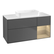 V&B Finion Meuble sous lavabo 120x60 cm, éclairage mural, anthracite mat-1