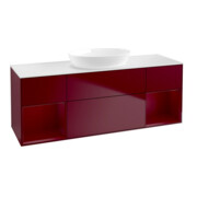 V&B Finion Meuble sous lavabo 160 cm, blanc mat, façade laquée, poignée mate-1