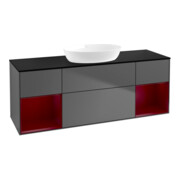 V&B Finion Meuble sous lavabo 160 cm, Pl b m, Reg Peo m Lac, Anthrac. m-1