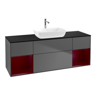 V&B Finion Meuble sous lavabo 160 cm, Pl b m, Reg Peo m Lac, Anthrac. m