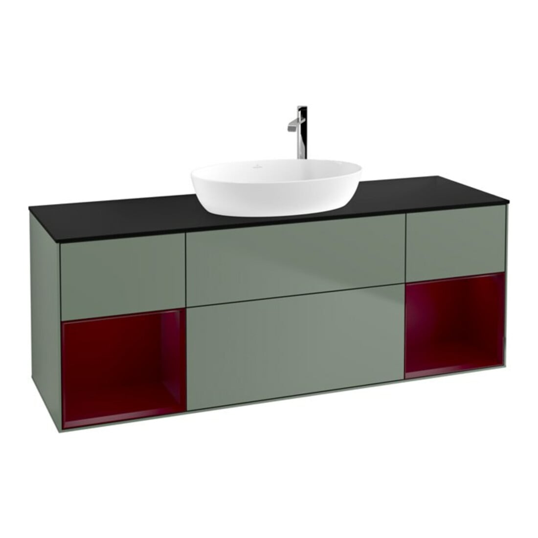 V&B Finion Meuble sous lavabo 160 cm, Pl b m, Reg Peo m Lac, Oli. m Lac