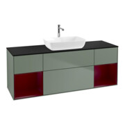 V&B Finion Meuble sous lavabo 160 cm, placage bois, laqué, olivier laqué