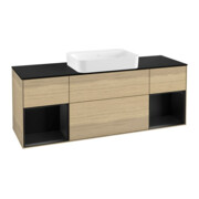 V&B Finion Meuble sous lavabo 160x60,3x50,1 cm, éclairage mural, rég. bleu m Lac, Oa ven