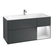 V&B Finion Meuble sous lavabo avec éclairage mural 119,6x59,1 cm, Rg r w m Lac, md bl. m Lac