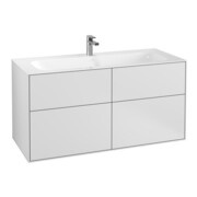 V&B Finion Meuble sous-lavabo avec éclairage mural 119,6x59,1x49,8cm, laque mate blanche