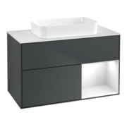 V&B Finion Meuble sous lavabo Éclairage mural 100x60,3 cm, Rg r g w Lac, md bl. m Lac