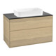 V&B Finion Meuble sous lavabo Éclairage mural 100x60,3x50,1mm, bleu brillant, placage chêne-1