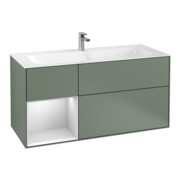 V&B Finion Meuble sous lavabo Éclairage mural 119,6x59,1 cm, Rg l blanc mat avec laque, huile avec laque