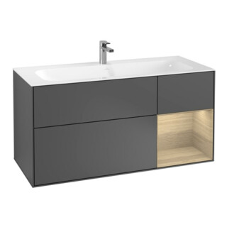 V&B Finion Meuble sous lavabo Éclairage mural 119,6x59,1cm, Anthracite m