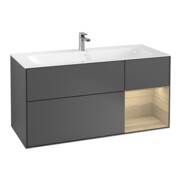V&B Finion Meuble sous lavabo Éclairage mural 119,6x59,1cm, Anthracite m