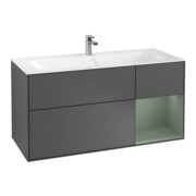 V&B Finion Meuble sous lavabo Éclairage mural 119,6x59,1cm, Anthracite m Lacquer