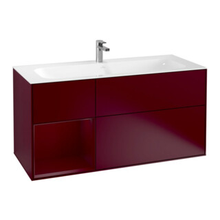 V&B Finion Meuble sous lavabo Éclairage mural 119,6x59,1cm, Étagère G Peony Mat