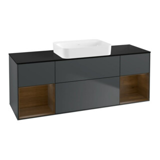 V&B Finion Meuble sous lavabo Éclairage mural 160x60,3x50,1 cm, Rg wa ven, md bl. m Lac
