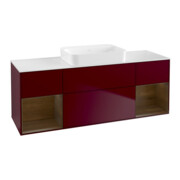 V&B Finion Meuble sous-lavabo Éclairage mural 160x60,3x50,1cm, Reg wal ven, Peony Mat