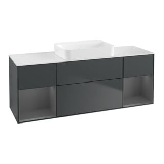 V&B Finion Meuble sous lavabo Éclairage mural 160x60,3x50,1cm, Rg A m La, md bl. m Lac
