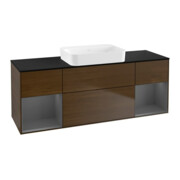 V&B Finion Meuble sous lavabo Éclairage mural 160x60,3x50,1cm, Rg A m Lac, noyer ven