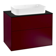 V&B Finion Meuble sous-lavabo Éclairage mural 80x60,3 cm, plaque abd. bleu mat, Peony mat