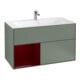 V&B Finion Meuble sous-lavabo Éclairage mural 99,6x59,1 cm, étagère G, laque huilée-1